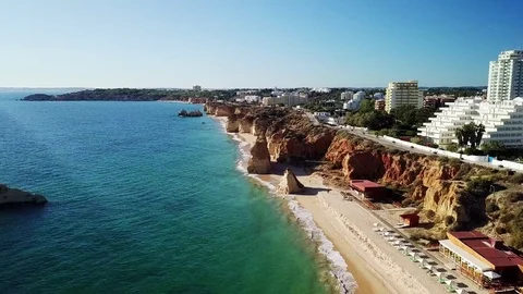Beaches of Portimao, Portugal Stock Footage 83426341