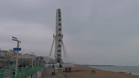 Beachfront and Big Wheel Stock Footage 23874752