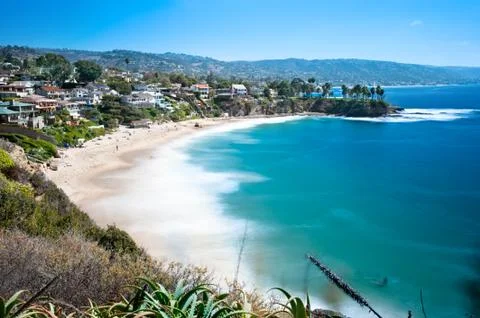 Beachfront cove Stock Photos