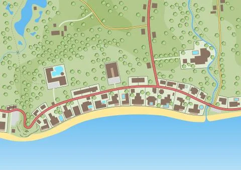 Beachfront Stock-Illustration