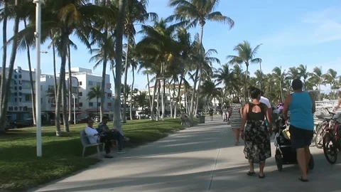 Beachfront Park in Miami Beach 스톡 동영상 257980978
