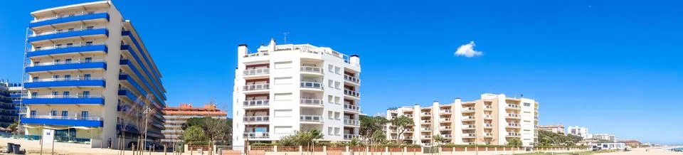 Beachfront properties Stock Photos