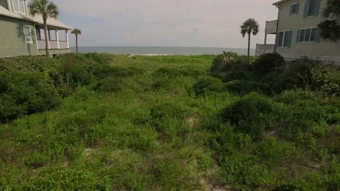 Beachfront property on the ocean Stock Footage 167372890