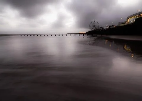 Beachfront reflections 스톡 사진