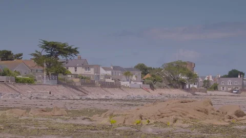 Beachfront residential area Stock Footage 125052905