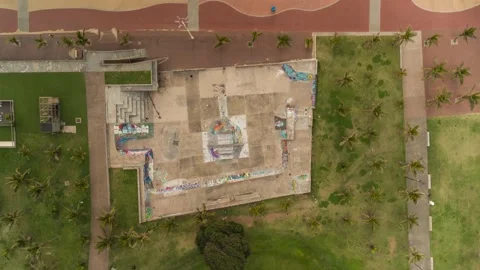 Beachfront Skate Park Stock Footage 145343461