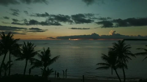 Beachfront sunset Stock Footage 282769670