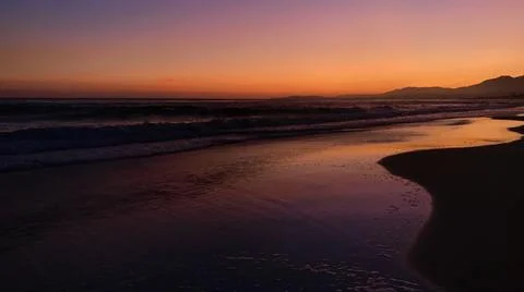 Beachfront Sunset Stock Photos
