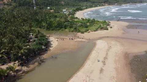 Beachfront used for sunbathing Stock Footage 244646957