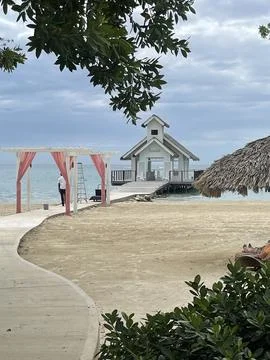 Beachfront Wedding Chapel Foto stock