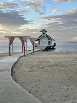 Beachfront Wedding Chapel Foto stock