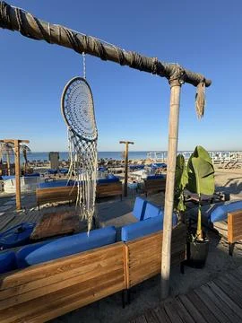 Beachfront wooden path Stock Photos