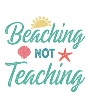 Beaching NOT Teaching Stock Illustration