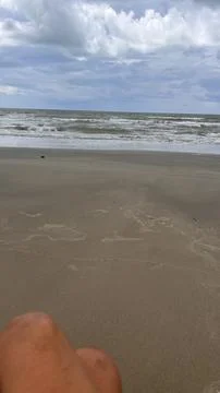 Beaching before a thunderstorm Stock Photos