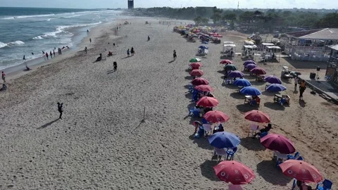 Beachline in Accra Stockbeeldmateriaal 220154923