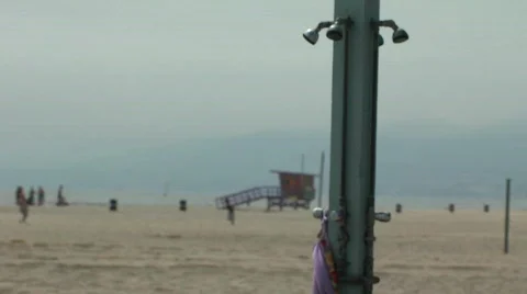 BeachShower Stock Footage 740462