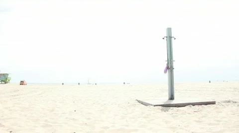 BeachShower Stock Footage 740483
