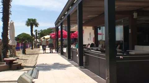 Beachside Bar Stock Footage 1060908