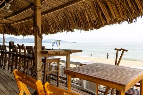 Beachside Bar Retreat. Stock Photos