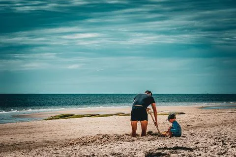 Beachside Bonding Time Stock Photos