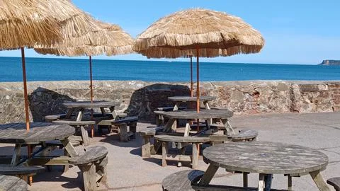 Beachside Cafe Stock Photos