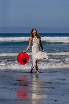 Beachside Elegance: A Day of Serenity by La Jolla Pier with Radiant Blue S... Stock Photos