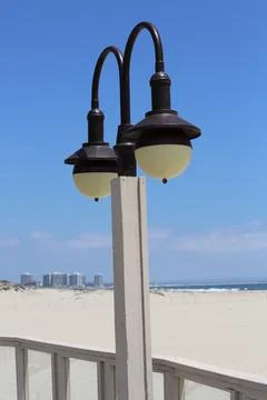 Beachside Light Post Stock Photos