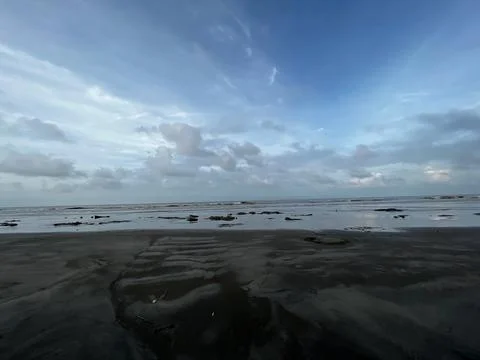 Beachside scenery view. Stock Photos