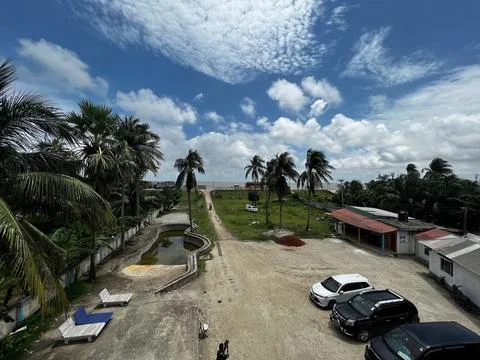 Beachside scenery view. Foto stock