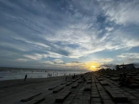 Beachside scenery view. Stock Photos