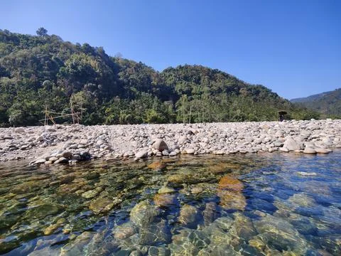 Beachside scenery view. Stock Photos