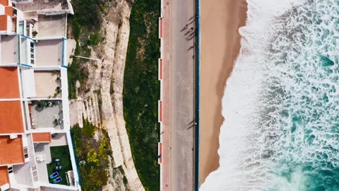 Beachside Town Drone Stock Footage 240302425