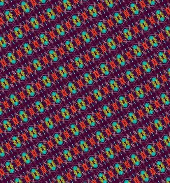Beachside tree-form texture pattern texture with citron, bubblegum, cobalt blue, Stock Illustration