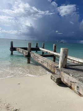 Beachside Wharf Foto stock