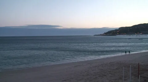 BeachSunsPeople1P Stock Footage 139566