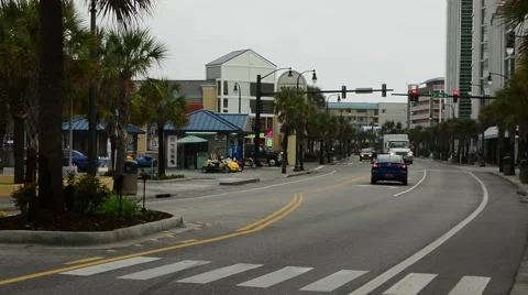 Beachtown Traffic Video stock 49174103