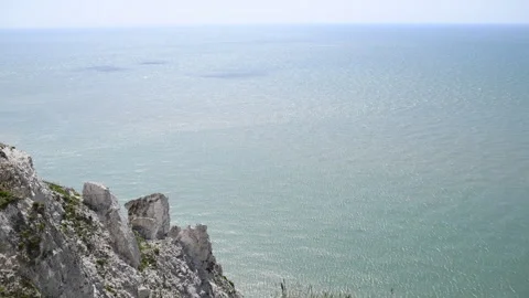 Beachy head cliffs and lighthouse landscape 3840 x 2160 @ 29.97fps Stock Footage 242042315