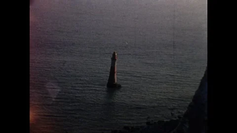 Beachy head Lighthouse 1968 Stock Footage 253190738