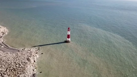 Beachy Head Lighthouse Stock Footage