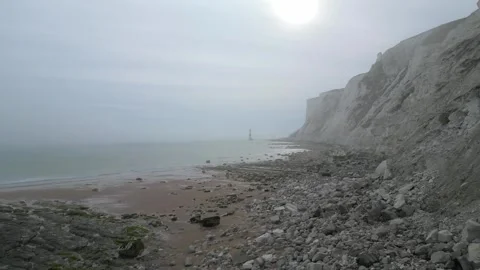 Beachy Head Lighthouse is a lighthouse located in the English Channel Video stock 261238188