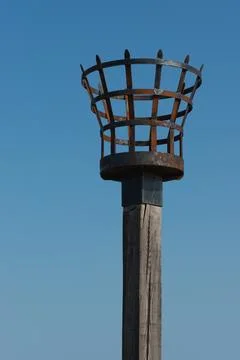 Beacon basket for signalling Stock Photos