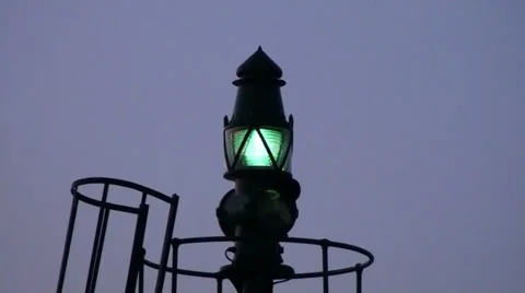 Beacon blinking at evening Stock Footage 30444882