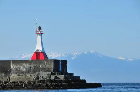 Beacon at Brotchie Ledge Stock Photos