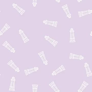 Beacon emergency building line seamless pattern Ilustración de archivo