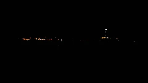 Beacon flashing at night Stock Footage 63291222
