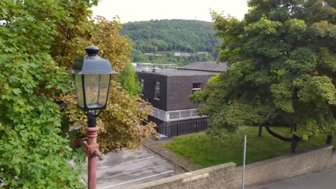 Beacon Hill, Halifax by Drone Stock Footage 211400501