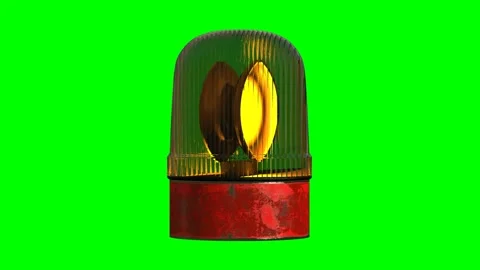 Beacon light on green screen Stock Footage 138846842