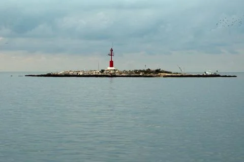 Beaconing in the nautical navigation Stock Photos