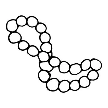 Bead Bracelet. Hand-drawn vector illustration Stock Illustration