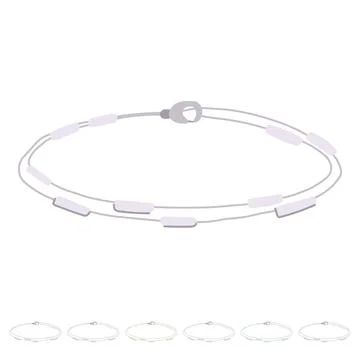 Bead bracelet silver vector cartoon graphic Stock Illustration